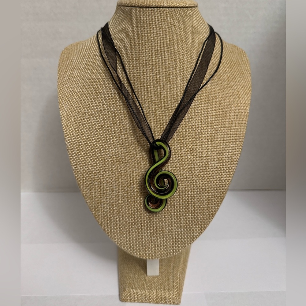 Lampwork Glass Pendant Necklace